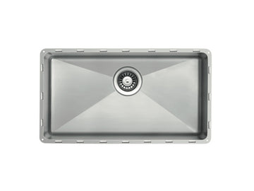 34 inch Stainless Steel Flush Mount Large Single Bowl Kitchen Sink - Bern TZ RS 816 - Sink Depot